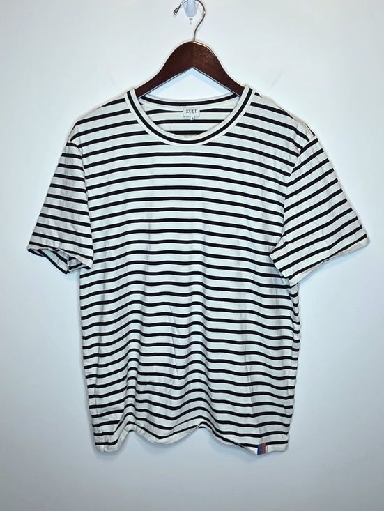 KULE Other - Kule Mister Black White Striped Cotton Tee Coastal Preppy Travel Size Medium